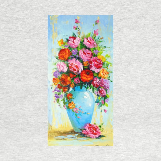 Bouquet of roses in a vase by OLHADARCHUKART